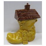 Vintage Ceramic Boot Cookie Jar - 14x14