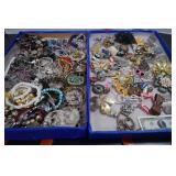 Two Trays Of Costume Jewelry & More