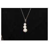 Sterling Chain & Pearl Pendant in Helzberg Box