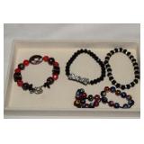 Four Beaded Bracelets