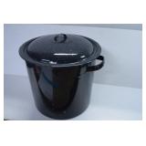 11" Graniteware Blue Speckled Stock Pot