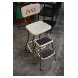 Vintage Cosco Coca-Cola Stool w/Folding Steps