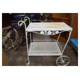 Vintage Metal Tea / Garden Cart