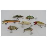 Seven Vintage Fishing Lures - NOTE