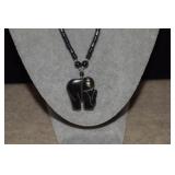 Hematite Necklace w/ Elephant Pendant