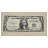 1935F $1 Silver Certificate  Blue Seal  Unc.