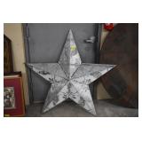 Large Metal Silver Star 48" Wide