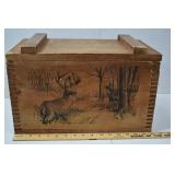 "The Classic" Wood Hinged Lid Box With Deer Design