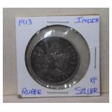 1913 Silver India Rupee