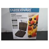 New Farberware 4 Slice Waffle Maker