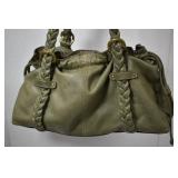 Olive Drab Fossil Purse With Print Lining