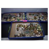 Three Trays of Costume Jewelry. Trays Not Included