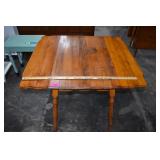 Small Vintage Wood Table With Drop Down Sides