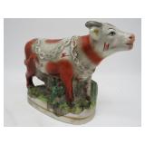 Ceramic Cow Figure 7x6" - No chips.\