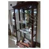 Exceptional Mirror Back Showcase. Sliding Door w/