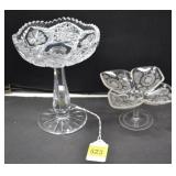 Cut Crystal Compote W/Stem & More *Note*