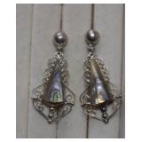 Sterling & Abalone Dangle Earrings - Guadalajara