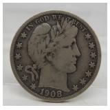 1908-O Barber Half Dollar