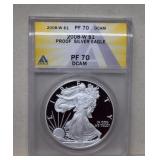 2008-W Silver Eagle Proof Dollar  PF70 DCAM ANACS