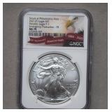 2021P Silver Eagle $1-MS70-NGC 35th Anniversary