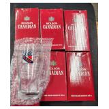 6 pcs Beer Glass Set Molson/Nhl