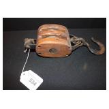 Wood Dbl Pulley