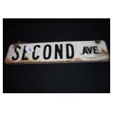 Second Ave Porcelain Sign SS