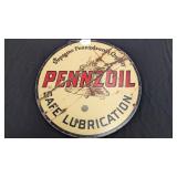 Pennzoil Porcelain Dbl Sided Sign