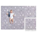 Pineapple Foam Play Mat  4x6FT  Non-Toxic  Gray