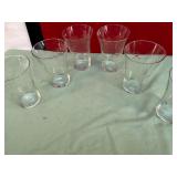 6 ETCHED CRYSTAL DRINKING GLASSES