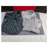 2 SIZE 3XL WESTERN STYLE SHIRTS 1 WRANGLER