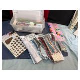 PAPER QUILLING SUPPLIES IN STERILITE TOTE W/LID