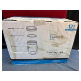 *12 PACK OF 1 PINT CANNING JARS NIP