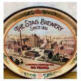 Stag Brewery metal tray