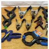 Large lot of spring and hand clamps