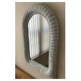 Wicker wall mirror