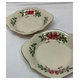 Two Lenox Holiday candy dishes