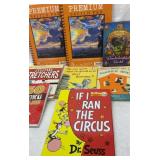 Sketchpads, Dr. Seuss, word puzzles, etc.