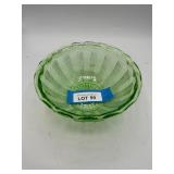 Uranium Glass Bowl 8 inches