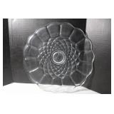 Rare Vintage Dominion Clear Crystal Tray 22"