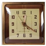 "Gallant" 7H112 Brass Art Deco Telechron Clock