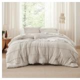 4pc Beige Comforter Bed Set