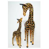 Mother/Baby Giraffe 24/15" Handmade Leather Animal