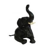 Baby Elephant 24" Handmade Leather Animal Statue