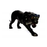 Black Panther 18" Handmade Leather Animal Statue