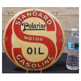 Standard Oil Polarine Gasoline - Porcelain Enamel