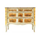 18th Century Painted Italian Three Drawer Commode