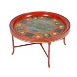 Nautical Tole Painted Tea Table with Tray