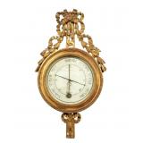 18th Century French Carved Gilt Wood Barometer