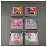 Lot of 6 Sega Game Gear Cartridges